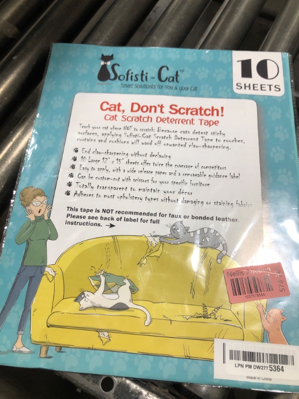 Photo 1 of Sofisti - Cat Scratch Deterrent Tape for Furniture – 10 Double Sided Anti Scratching Sticky Tape - Cat Scratch Furniture Protector – Cat Training Tape Teaches Your Kitty Not to Scratch Your Couch