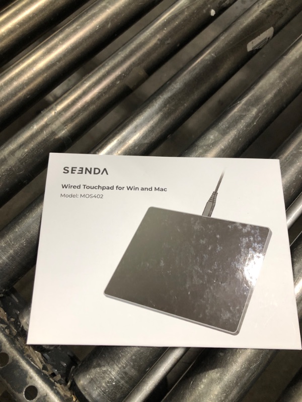 Photo 1 of seenda Upgraded Trackpad, Smooth Glass Surface with Multi-Touch, Aluminum Slim USB Wired Win/Mac Touchpad with High Precision Navigation for Windows 10/11 Computer and iMac, MacBook Air/Pro (Black)