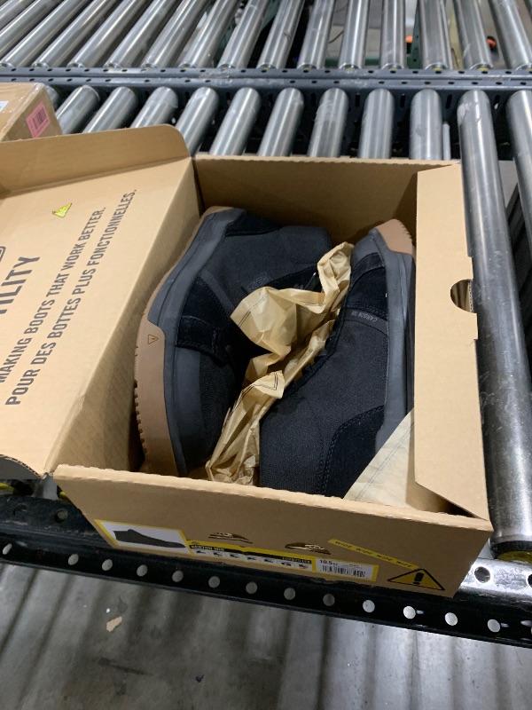 Photo 1 of KEEN Utility Men's Kenton Mid Top Composite Toe Breathable Work Sneakers, Black/Gum, Size 10.5 Wide