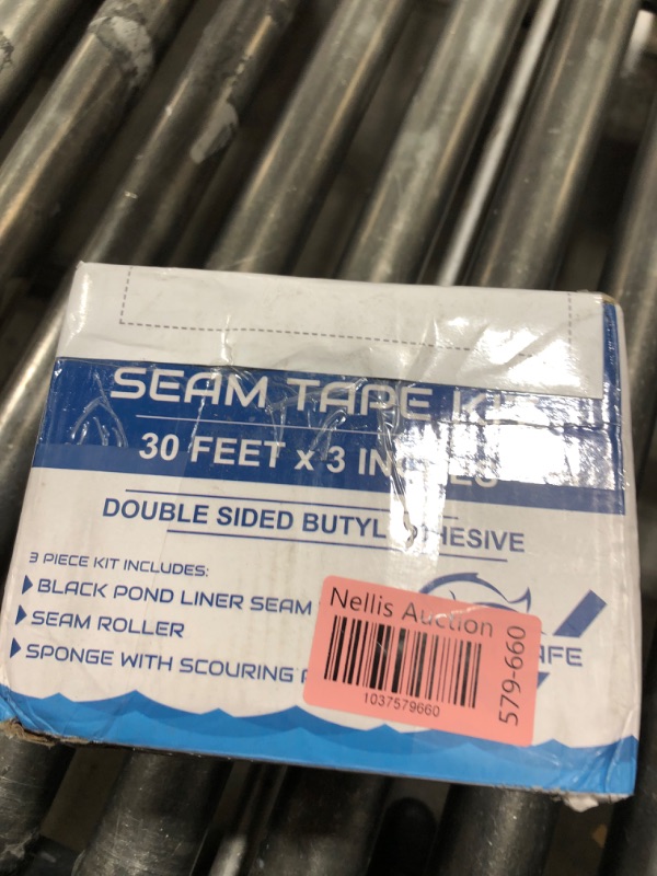 Photo 1 of Pond Liner Seam Tape - 30 Feet x 3 Inch - Double Sided Butyl Tape - Bond Seal or Repair EPDM PVC HDPE LDPE RPE LLDPE - Perfect for Small or Large Fish and Koi Ponds (Kit - Roller & Sponge)