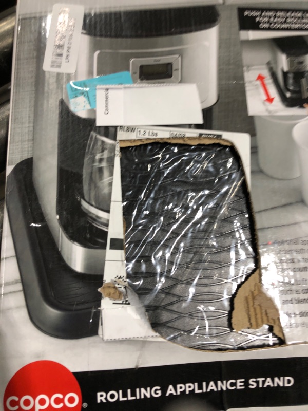 Photo 1 of Copco Coffee Cab Rolling Countertop Small Appliance Stand - 2555-0217,Black