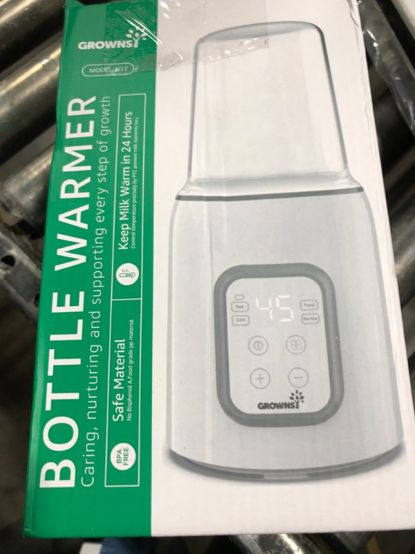 Photo 1 of GROWNSY Baby Bottle Warmer, 8-in-1 Fast Baby Milk Warmer with Timer for Breastmilk or Formula, Accurate Temperature Control, 24H Keep, Food Heater&Defrost BPA-Free Bottle Warmer for All Bottles- Green