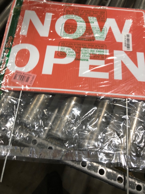 Photo 1 of Now Open Yard Sign Double Sided With Stake Large 16 Inch By 12 Inch Red Business Retail Store Shop