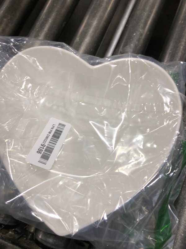 Photo 1 of WHJY Set of 2 Porcelain White Ceramic Heart Shaped Bowls - 8 inch Cute Dish Set for Salad, Fruit, Cereal & Appetizer