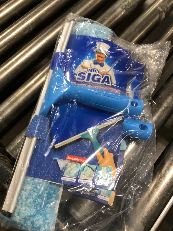 Photo 1 of MR.SIGA Professional Window Cleaning Combo - Squeegee & Microfiber Window Scrubber, 14"