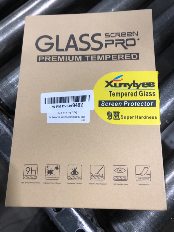 Photo 1 of XunyLyee 2-Pack, Screen Protector for Samsung Galaxy Tab A9 (8.7 inch) SM-X110/ SM-115 Tempered Glass Film Anti-Scratch Easy Installation