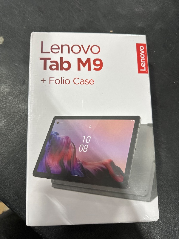 Photo 1 of Lenovo Tab M9-2023 - Tablet - Long Battery Life - 9" HD - Front 2MP & Rear 8MP Camera - 3GB Memory - 32GB Storage - Android 12 or Later - Folio Case Included,Gray