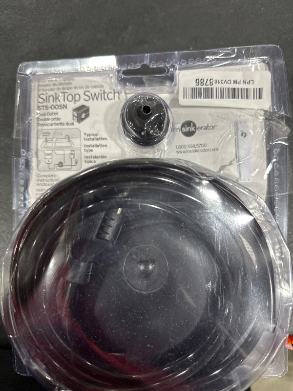 Photo 1 of InSinkErator Garbage Disposal Air Switch Kit, Dual Outlet Sink Top Switch Button for All InSinkErator Food Waste Disposer Models, Satin Nickel STS-OOSN