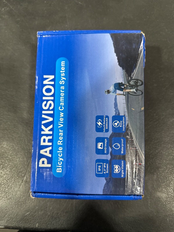 Photo 1 of PARKVISION Bicycle Rear View Camera Recorder, 1080P Handlebar Bike Camera with 4.3'' HD Monitor, 64GB TF Card, 110° Angle View, 360°Rotatable Bracket, Backup/Front View Camera for Mountains,Ebikes