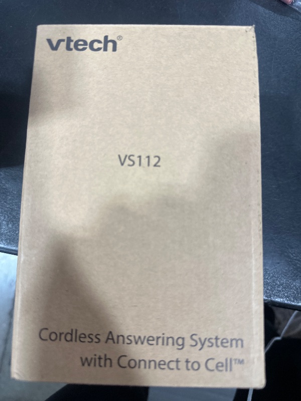 Photo 1 of VTech VS112 Cordless Phone for Home with Answering Machine, Call Blocking, Caller ID, Intercom and Connect to Cell (Silver & Black)