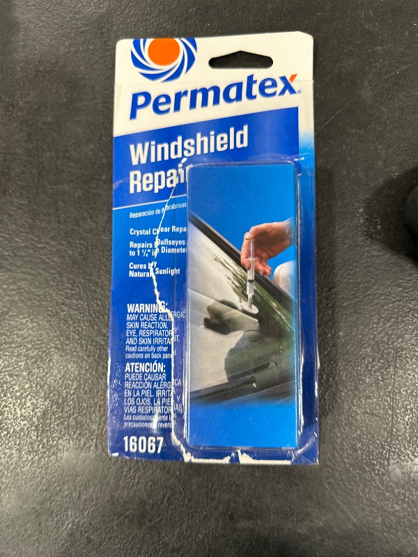 Photo 1 of Permatex 16067 Bullseye Windshield Repair Kit, .025 oz. Syringe, .025 Ounce Syringe , White