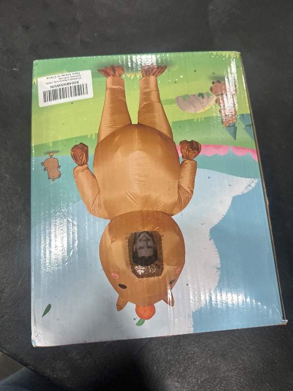 Photo 1 of XYJKIDSES Inflatable Costume for Adult Capybara, Funny Full Body Blow up Costumes for Party Cosplay Halloween Costumes Women Men, Standard, Brown