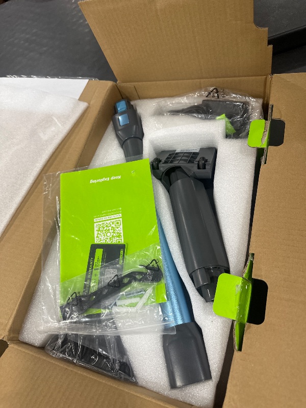 Photo 1 of Oraimo Cordless Vacuum Cleaner, 45 Mins Max Runtime, Stick Vacuum 270W/ 24Kpa, LED Display with Battery Indicator, 3 Power Suction, Self-Standing, Anti-entangle Floor Brush