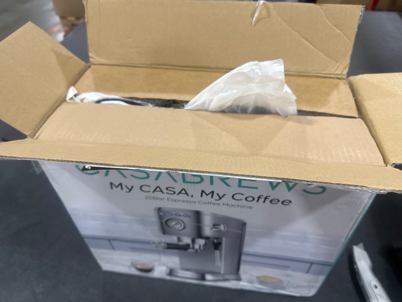 Photo 1 of CASABREWS CM5418 Espresso Machine 20 Bar, Compact Espresso Maker with Steam Milk Frother, Stainless Steel Coffee Machine with 34oz Removable Water Tank for Cappuccino, Latte, Silver