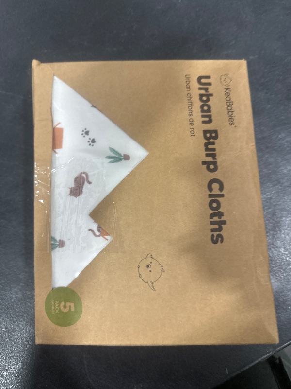 Photo 1 of Organic Burp Cloths Baby Boy & Girl - 5-Pack Super Absorbent Cotton Burping Cloths for Babies, Soft & Plush Newborn Spit Up Rags, Infant Towels for Milk Spit Up, Unisex, Large 21" x 10" (Pets & Paws)