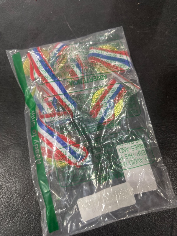Photo 1 of Juvale 12 Pack Gold Winning Participation Medal Awards for Contests with Neck Ribbon for Sports, Competitions, Tournaments, Spelling Bees, Olympic Style for Kids and Adults (Metal, 1.5 Inches)