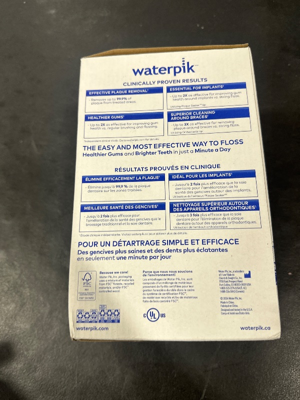 Photo 1 of Waterpik Aquarius Water Flosser Professional For Teeth, Gums, Braces, Dental Care, Electric Power With 10 Settings, 7 Tips For Multiple Users And Needs, ADA Accepted, Blue WP-663, Packaging May Vary
