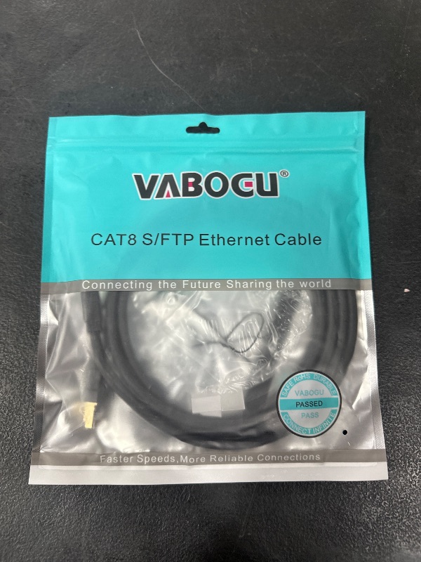 Photo 1 of Cat 8 Ethernet Cable, 1.5Ft 3Ft 6Ft 10Ft 15Ft 20Ft 30Ft 40Ft 50Ft 60Ft 100Ft Heavy Duty High Speed Internet Network Cable, Professional LAN Cable Shielded in Wall, Indoor&Outdoor