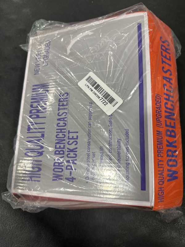 Photo 1 of SPACEKEEPER Workbench Casters kit 660 Lbs - Retractable Casters Heavy Duty Bench Caster Wheels Designed for Workbenches Machinery & Tables, 4 Pack