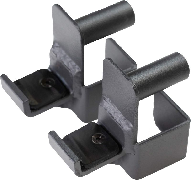 Photo 1 of Fitness Reality 2816 Steel J-Hooks for Squat Rack Power Cage - Designed to Hold Weight Lifting Bars for Squats, Bench Presses, and More - Home Gym Accessories - 800 Lb. Capacity for 2 Hooks,Black
