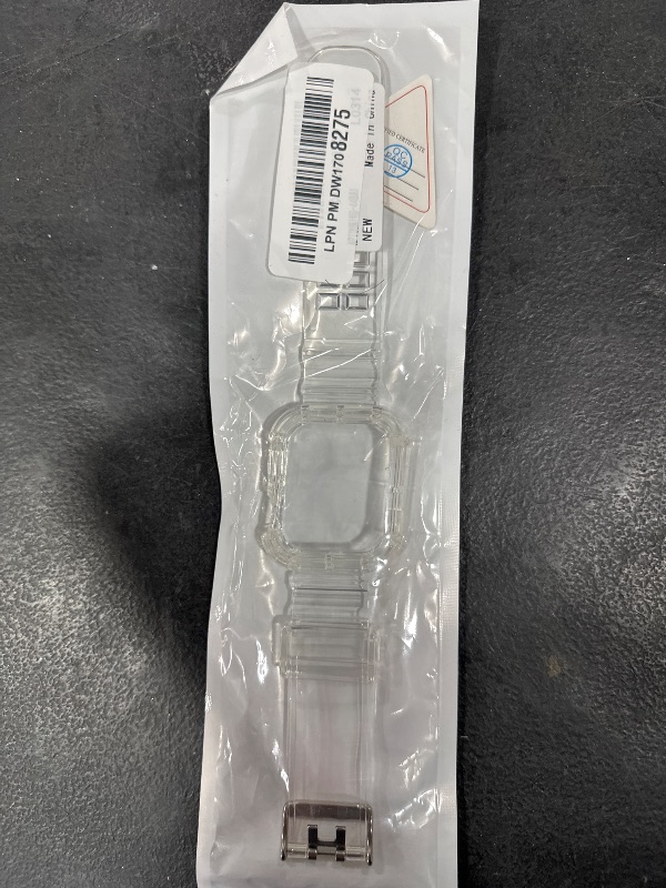 Photo 1 of Clear Watch Band for Apple Watch 45mm 42mm 44mm Jelly Crystal Bumper Case Band for Women Men Compatible with Apple iWatch Series 9 8 SE 7 6 5 4 3 2 1 (clear 42/44/45mm)