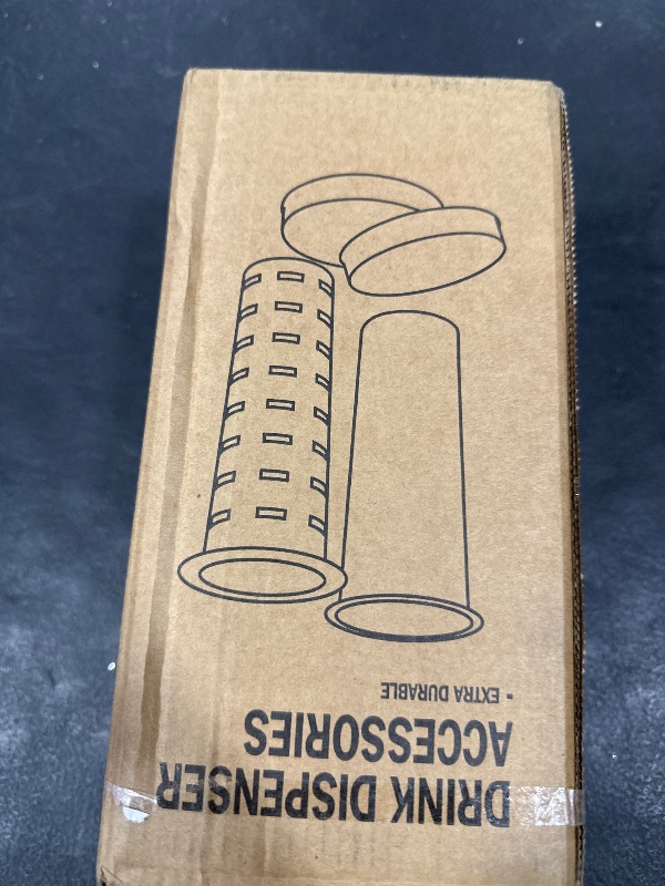 Photo 1 of 2 Pack Replacement Stainless Steel Lid with Ice Cylinder and Fruit Infuser for 1 Gallon Drink Dispenser, Beverage Dispenser Accessories (110mm)