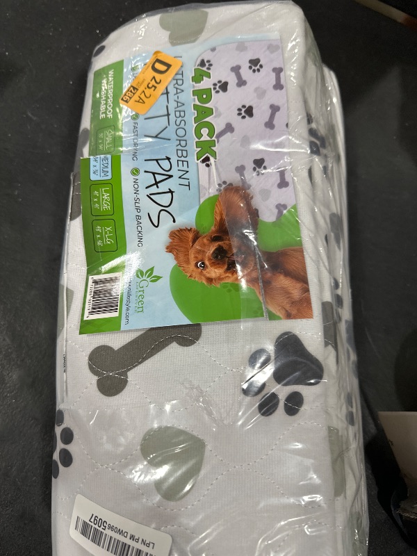Photo 1 of GREEN LIFESTYLE Washable Pee Pads for Dogs - Waterproof Reusable Puppy Pads with Anti-Slip Backing, Pet Training Pad for Puppy Playpen, Crate, Whelping Box, Potty Training (4, 34x36)
