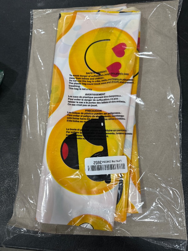 Photo 1 of Creative Converting 329374 Show Your Emojions Plastic Photo Backdrop