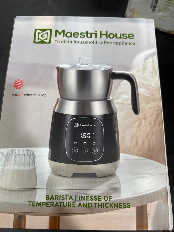 Photo 1 of Maestri House Milk Frother, 21OZ Variable Temp and Froth Thickness DualFro 600 Milk Frother and Steamer, Smart Touch Control Milk Warmer, Dishwasher Safe, Memory Function for Latte&Hot Chocolate