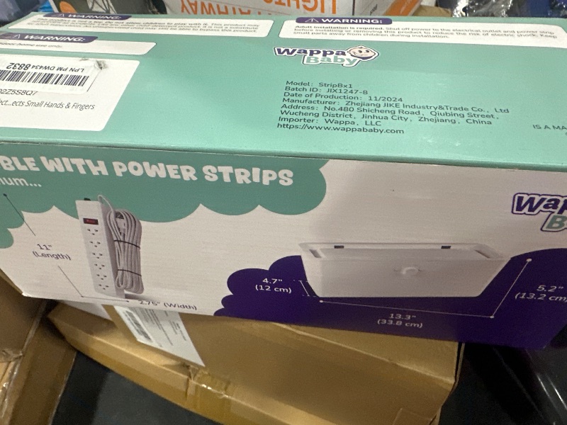 Photo 1 of Power Strip Cover Box - Effectively Baby Proofs Power Strip with Patented Dual Lock. Convenient Side Openings for Cords & Cables. Protects Small Hands & Fingers