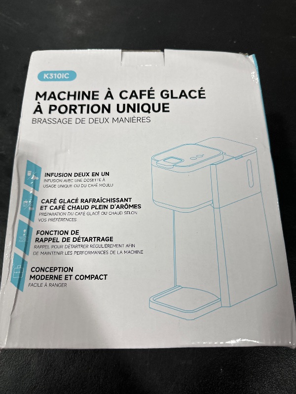 Photo 1 of Tastyle Mini Hot and Iced Coffee Maker Single Serve, for K Cup and Ground, 6 to 14 Oz Brew Sizes, with Recipe Book, for Home, Travel, RV, Office and Dorm, Elegant Gray