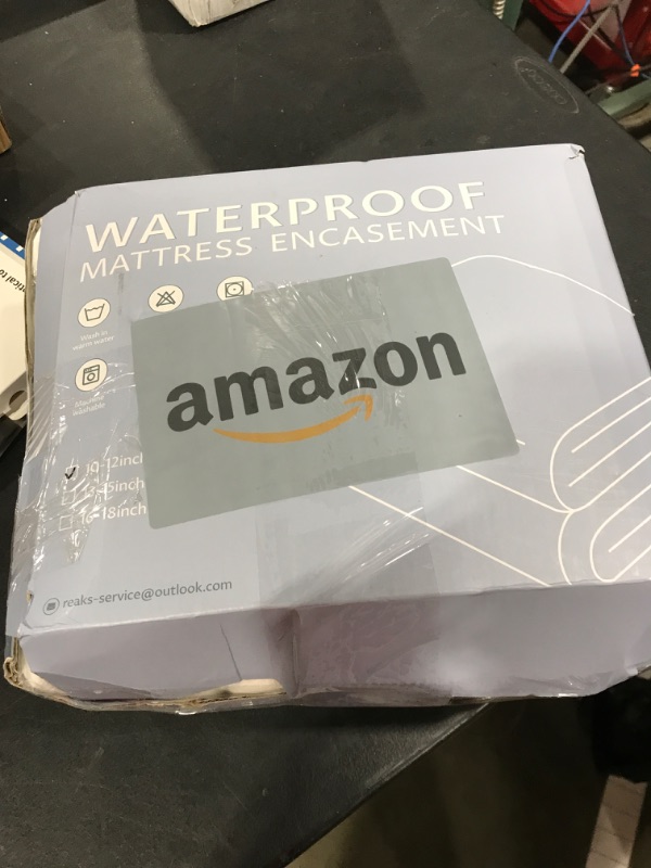 Photo 1 of King Size Bamboo Rayon Mattress Protector with Zipper - 100% Waterproof Zippered Mattress Cover - Soft & Cooling Noiseless Bed Mattress Covers - Top Removable Mattress Encasement 10-12" Deep