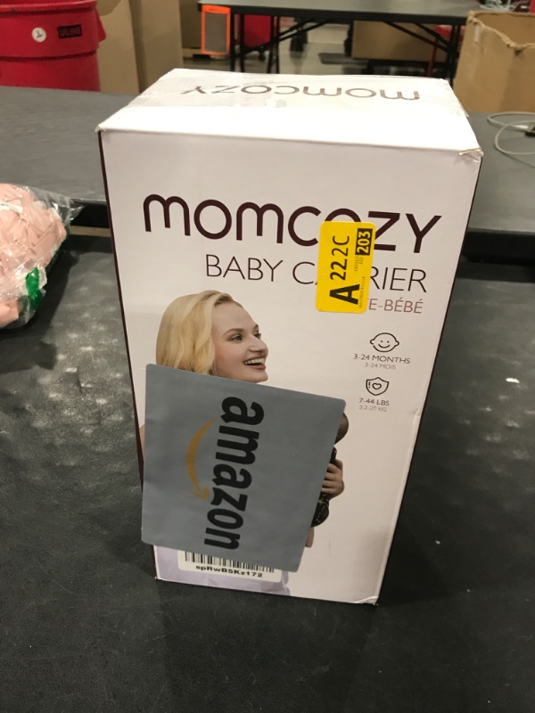 Photo 1 of Momcozy Baby Carrier - Ergonomic, Cozy and Lightweight Carrier for 7-44lbs, Effortless to Put On, Ideal for Hands-Free Parenting, Enhanced Lumbar Support, Purehug for Infant to Toddler, Black