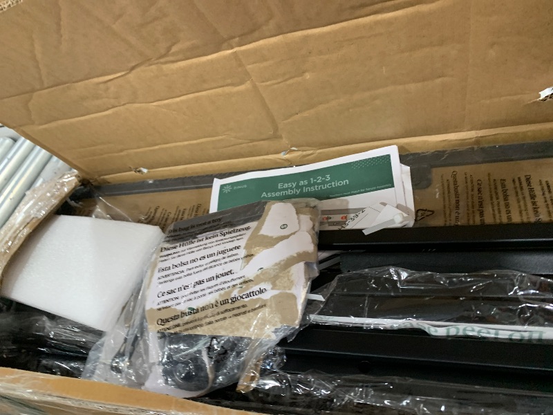 Photo 1 of ZINUS Roman Bamboo and Metal Platform Bed Frame, No Box Spring Needed, Easy Assembly, Queen