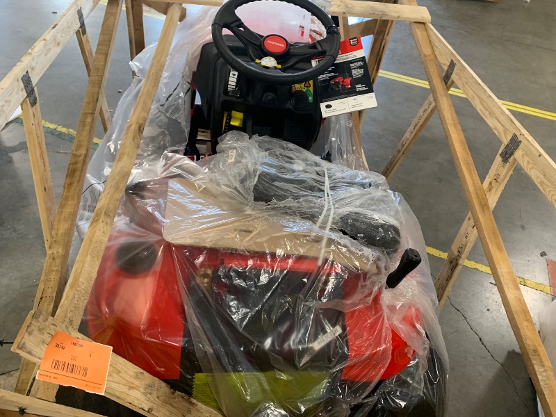 Photo 1 of Craftsman 36" Gas Riding Lawn Mower with 11.5 HP* Briggs and Stratton Single-Cylinder Engine, Gas Lawn Tractor with 7-Speed Transmission, Red/Black