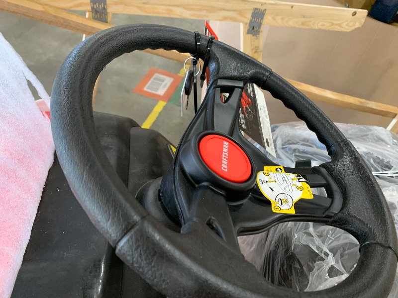 Photo 1 of Craftsman 36" Gas Riding Lawn Mower with 11.5 HP* Briggs and Stratton Single-Cylinder Engine, Gas Lawn Tractor with 7-Speed Transmission, Red/Black