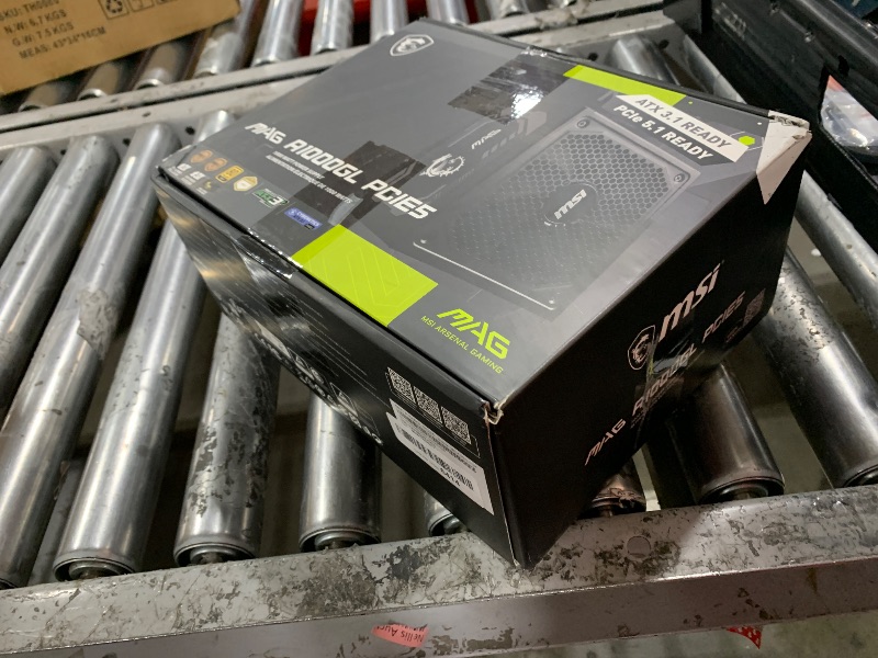 Photo 1 of MSI MAG A1000GL PCIE 5 Gaming Power Supply - ATX 3.1 & PCIE 5.1 Ready - Full Modular - 80 Plus Gold Certified 1000W - Compact Size - ATX PSU - 10 Year Warranty