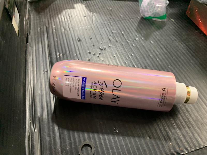 Photo 1 of Olay Super Serum Body Wash for Rough & Bumpy Skin, Hydrating & Renewing Serum Complex with Exfoliating Minerals for Luminous Skin, 18.5 fl oz