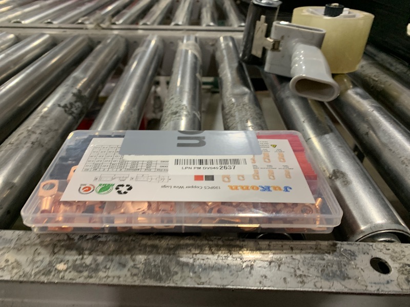 Photo 1 of Copper Wire Lugs,Terminal Connectors,Used on AWG12 10 8 6 4 2 Cable,Heat Shrink Set,Bare Copper Eyelets,Ring Terminals Connectors,64Pcs Battery Cable Lugs Ends and 66Pcs Heat Shrink Tubing (130PCS)