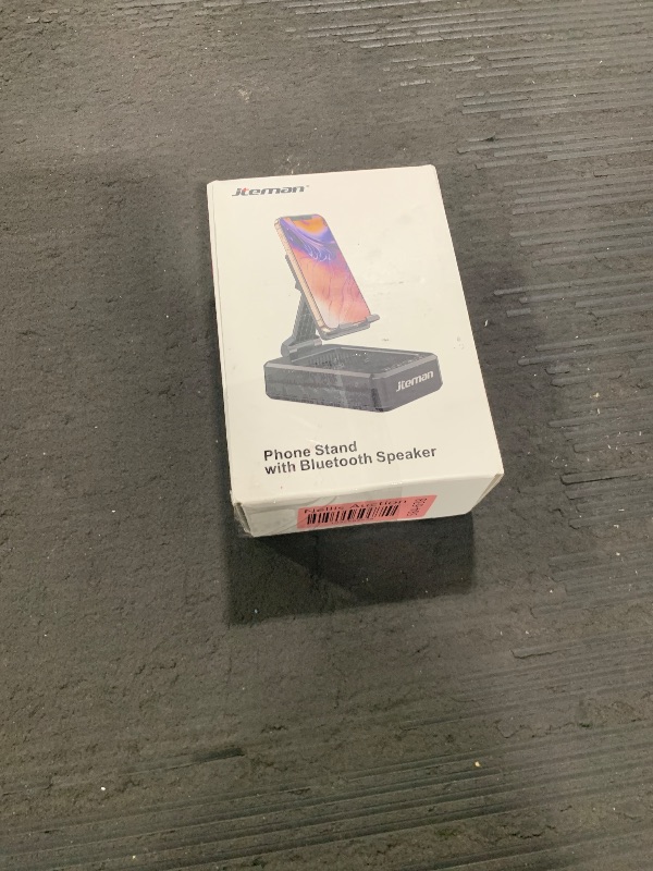 Photo 1 of Cell Phone Stand with Wireless Bluetooth Speaker and Anti-Slip Base HD Surround Sound Perfect for Home and Outdoors with Bluetooth Speaker for Desk Compatible with iPhone/ipad/Samsung Galaxy