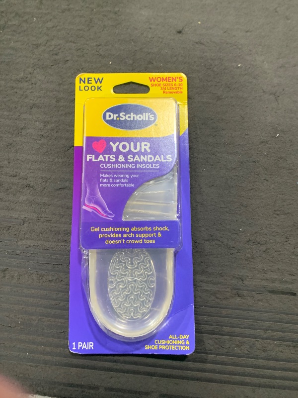 Photo 1 of Dr. Scholl's Love Your Flats & Sandals, 3/4 Length Insoles for Women, Shoe Size 6-10: All-Day Comfort Shoe Inserts for Women with Arch Support, Metatarsal Foot Pads, Relieves Shoe Discomfort