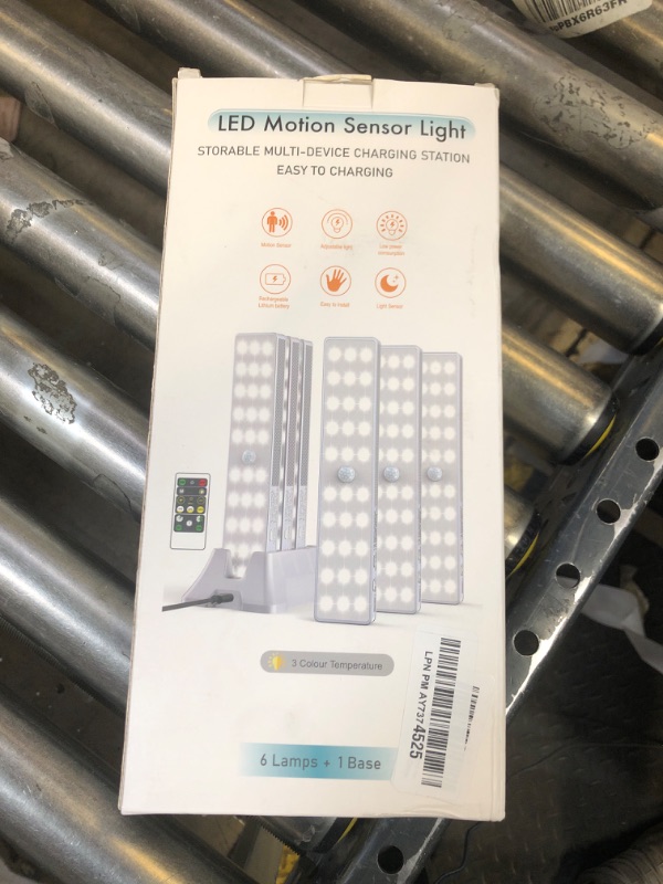 Photo 1 of LED Closet Light with Charging Station, 6 Pcs 3 Color Temperatures 30LEDs Dimmer Rechargeable Motion Sensor Under Cabinet Lighting with Remote Control, Wireless Stick-on Night Light for Kitchen