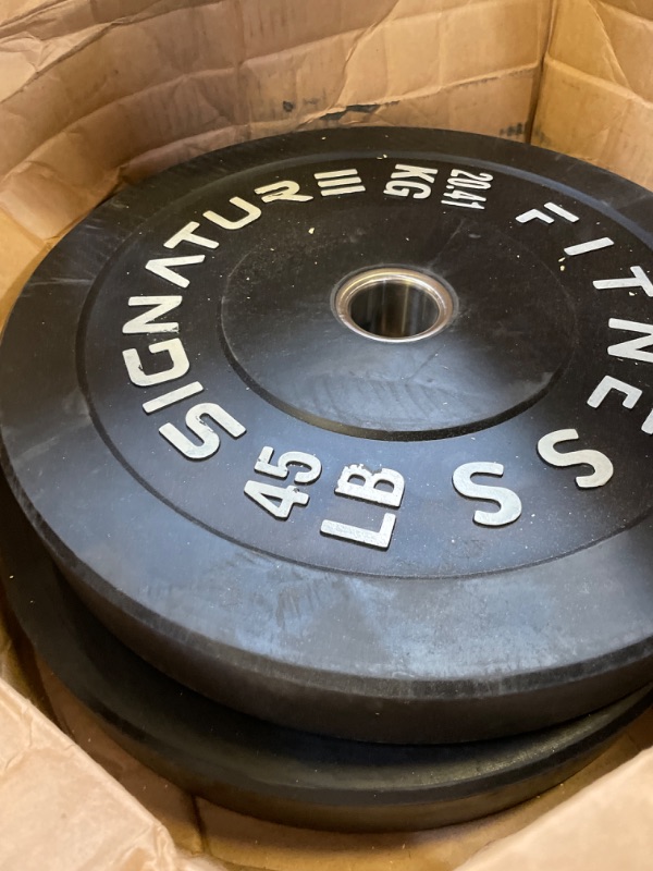 Photo 2 of Fitvids Olympic Bumper Plate Weight Plates with Steel Hub
