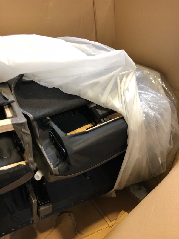 Photo 4 of Signature Design by Ashley Wurstrow Leather Adjustable Dual Sided Power Reclining Sofa with USB Charging, Dark Gray