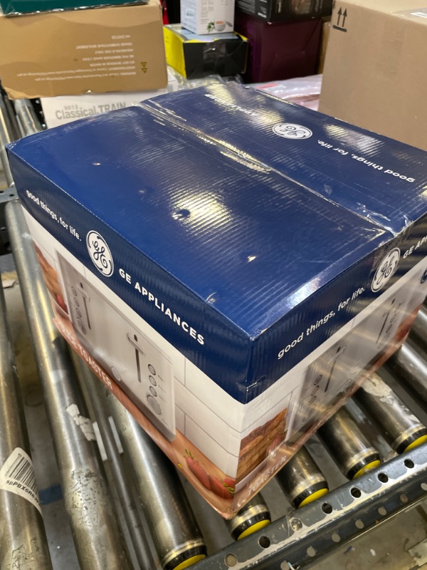 Photo 1 of GE Stainless Steel Toaster | 4 Slice | Extra Wide Slots for Toasting Bagels, Breads, Waffles & More | 7 Shade Options for the Entire Household to Enjoy | Countertop Kitchen Essentials | 1500 Watts , Large