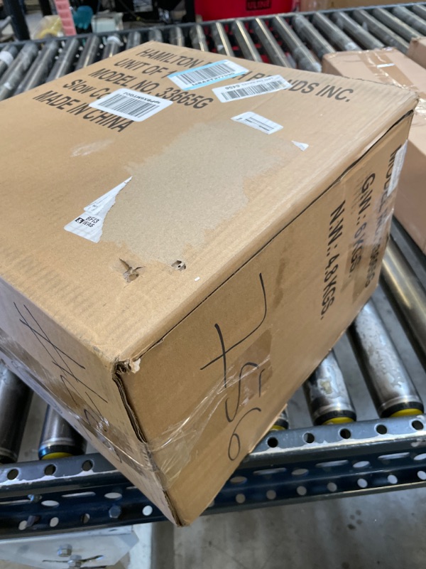 Photo 1 of Hamilton Beach 6-Quart Slow Cooker with 3 Cooking Settings, Dishwasher-Safe Stoneware Crock & Glass Lid, Silver (33665G)