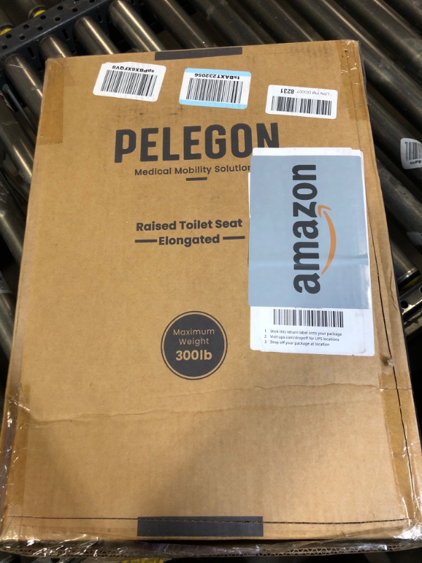 Photo 3 of PELEGON Raised Toilet Seat With Handles (300lb) Toilet Seat Risers for Seniors, Raised Toilet Seat for Handicap Toilet Seat For Elderly & Disabled - Elongated Seat