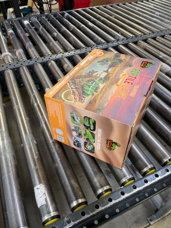 Photo 1 of Reptile PC Terrarium, Anti Breakage 12x7x9 inch Amphibians Tank Starter Kits, Top Sliding Door Screen Ventilation Mini Habitat Cages, Hygrometer Thermometer, Hide Cave, Vines, Tweezer, Sprayer