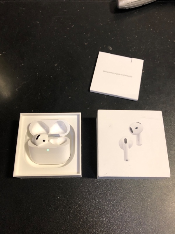 Photo 2 of Apple AirPods 4 Wireless Earbuds, Bluetooth Headphones, with Active Noise Cancellation, Adaptive Audio, Transparency Mode, Personalized Spatial Audio, USB-C Charging Case, Wireless Charging, H2 Chip (MISSING RIGHT AIRPOD)