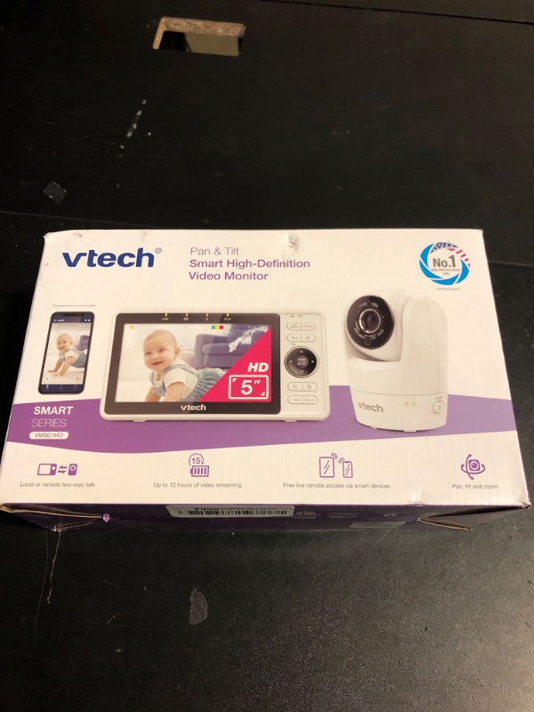 Photo 2 of VTech Upgraded Smart WiFi Baby Monitor VM901, 5-inch 720p Display, 1080p Camera, HD NightVision, Fully Remote Pan Tilt Zoom, 2-Way Talk, Free Smart Phone App, Works with iOS, Android